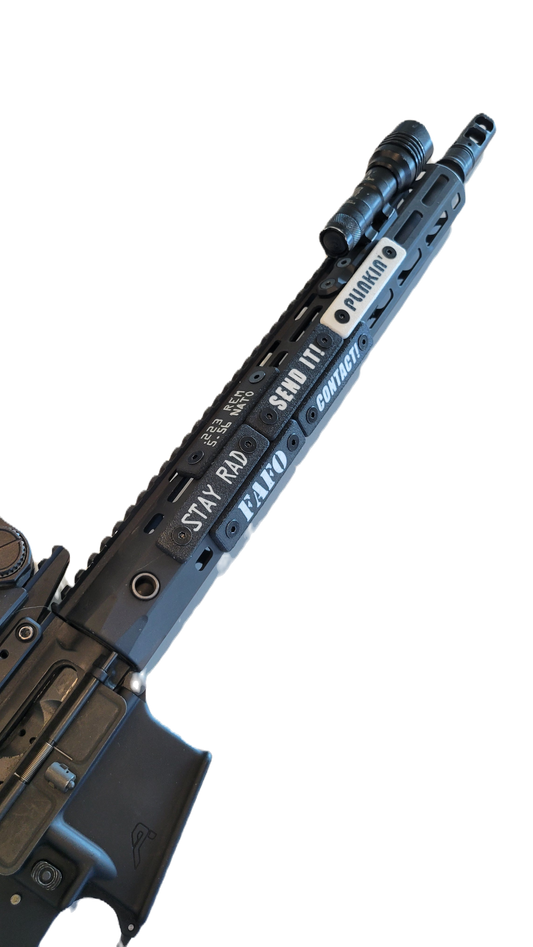 2 Slot Custom Text M-LOK Rail Cover – (3.2"/80mm) High Temperature Rail image 1